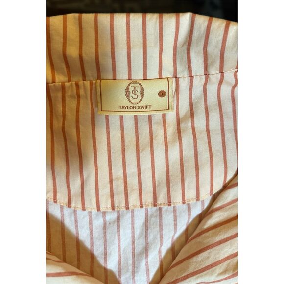 Taylor Swift Women's Striped Pajama Set Orange Size L - Picture 10 of 11